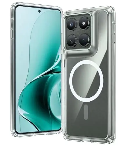 FNTCASE for Motorola Edge-2025 Magnetic Case: Clear Military Grade Drop Protection Anti Yellowing Cell Phone Cover - Rugged Shockproof Protective Bumper Transparent Phonecase - 1