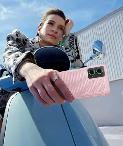 FNTCASE for Motorola Moto G-5G-2024 Case: Dual Layer Heavy Duty Cell Phone Protective Cover Shockproof Rugged with Non-Slip Textured - Military Drop Protection Bumper Tough Case (Pink) - 5