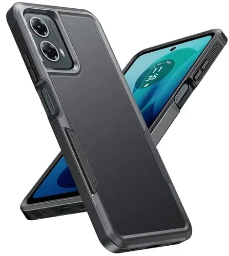 FNTCASE for Motorola Moto G-5G-2024 Case: Dual Layer Shockproof Protective Cell Phone Cover | Military Grade Drop Proof Protection | Hybrid Matte Textured Rugged Hard Cases, 6.6inch - 1