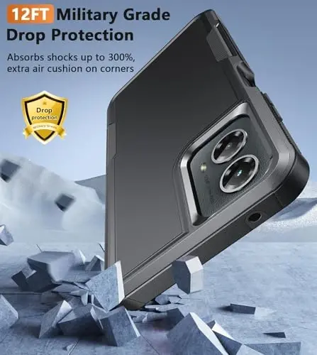 FNTCASE for Motorola Moto G-5G-2024 Case: Dual Layer Shockproof Protective Cell Phone Cover | Military Grade Drop Proof Protection | Hybrid Matte Textured Rugged Hard Cases, 6.6inch - 4