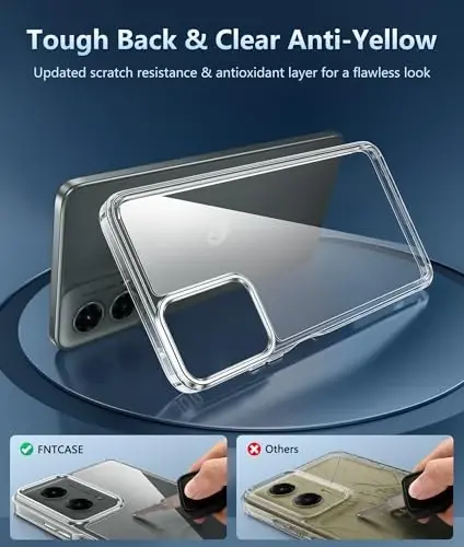 FNTCASE for Motorola Moto G-5G-2024 Case: High Grade Drop Protection Anti Yellowing Cell Phone Cover - Rugged Shockproof Protective Bumper Transparent Cases(Clear) - 3