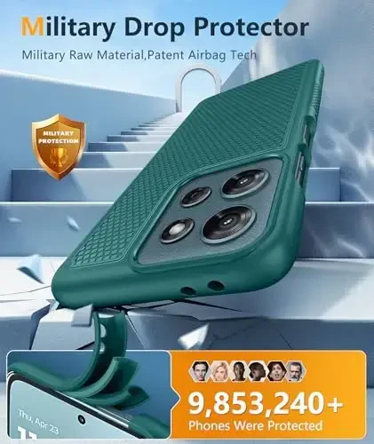 FNTCASE for Motorola Moto G-5G-2025 Case: Moto G Power 2025 Case Dual Layer Protective Heavy Duty Cell Phone Cover Shockproof Rugged with Non Slip Textured - Military Protection Bumper for Moto G 2025 - 4