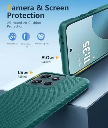 FNTCASE for Motorola Moto G-5G-2025 Case: Moto G Power 2025 Case Dual Layer Protective Heavy Duty Cell Phone Cover Shockproof Rugged with Non Slip Textured - Military Protection Bumper for Moto G 2025 - 6