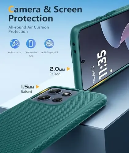 FNTCASE for Motorola Moto G-5G-2025 Case: Moto G Power 2025 Case Dual Layer Protective Heavy Duty Cell Phone Cover Shockproof Rugged with Non Slip Textured - Military Protection Bumper for Moto G 2025 - 1