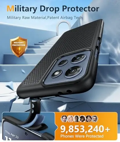 FNTCASE for Motorola Moto G-5G-2025 Case: Moto G Power 2025 Case Dual Layer Protective Heavy Duty Cell Phone Cover Shockproof Rugged with Non Slip Textured - Military Protection Bumper for Moto G 2025 - 4