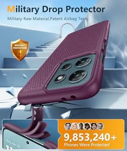 FNTCASE for Motorola Moto G-5G-2025 Case: Moto G Power 2025 Case Dual Layer Protective Heavy Duty Cell Phone Cover Shockproof Rugged with Non Slip Textured - Military Protection Bumper for Moto G 2025 - 4