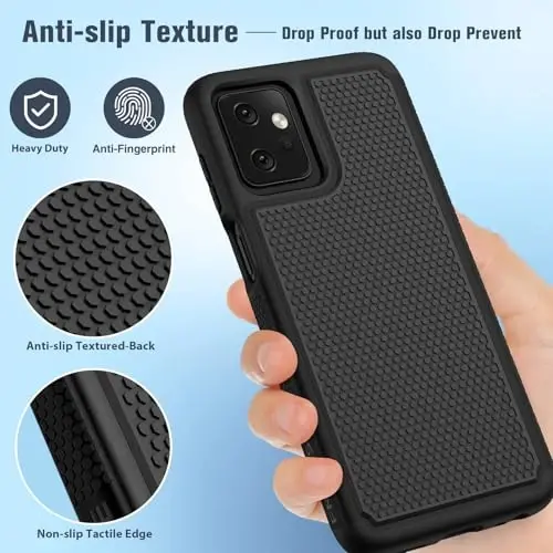 FNTCASE for Motorola Moto G-Power-5G 2023 Case: Moto G 5G 2023 Case Dual Layer Shockproof Protective Textured Design Cell Phone Cover Heavy Duty Rugged Tough Back Hardshell Hybrid Slim Basic Case - 5