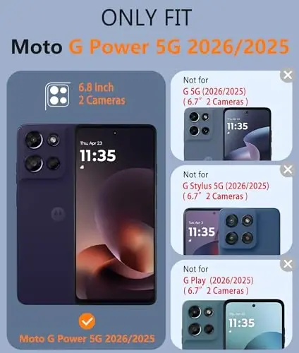 FNTCASE for Motorola Moto G-Power-5G-2026 Case: for Moto G Power 2025 Case Clear Slim Anti Yellowing Cell Phone Cover - Rugged Shockproof Protective Bumper Transparent Phonecase (Clear Magnetic) - 2