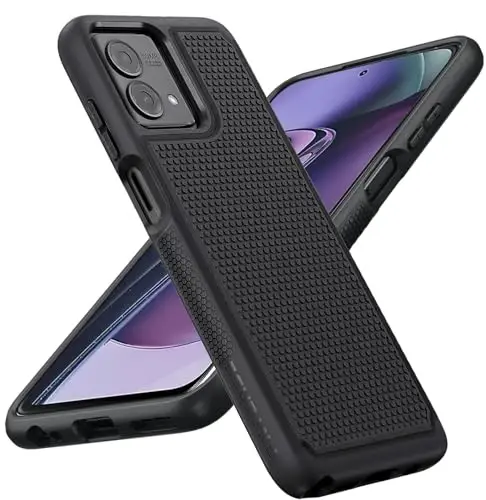 FNTCASE for Motorola Moto G-Stylus-5G-2023 Case: Dual Layer Shockproof Protective Phone Cover | Anti Slip Textured Back | Military Protection Bumper | Soft Slim Lightweight Rugged Black - FNTCASE