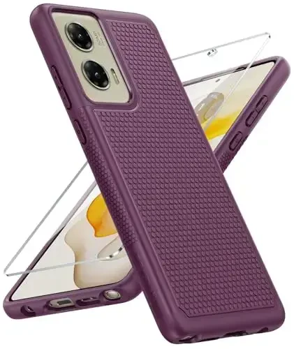 FNTCASE for Motorola Moto G-Stylus-5G-2024 Case: Dual Layer Protective Heavy Duty Cell Phone Cover Shockproof Rugged with Non Slip Textured Back - Military Protection Bumper Tough - 2024, 6.7 inch - 1