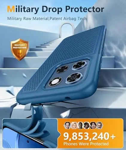 FNTCASE for Motorola Moto G-Stylus-5G-2025 Case: Dual Layer Protective Heavy Duty Cell Phone Cover Shockproof Rugged with Non Slip Textured Back - Military Protection Bumper Tough - 6.7 inch (Blue) - 4