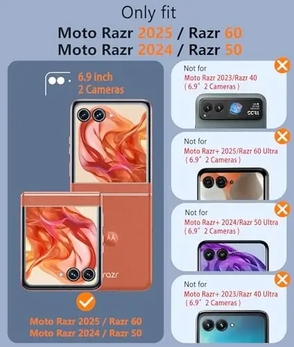 FNTCASE for Motorola Razr 2026/2025/2024 Case: for Moto Razr 2026/2025/2024 Case Clear Military Grade Drop Protection Anti Yellowing Phone Cover - Rugged Shockproof Protective Transparent - 2