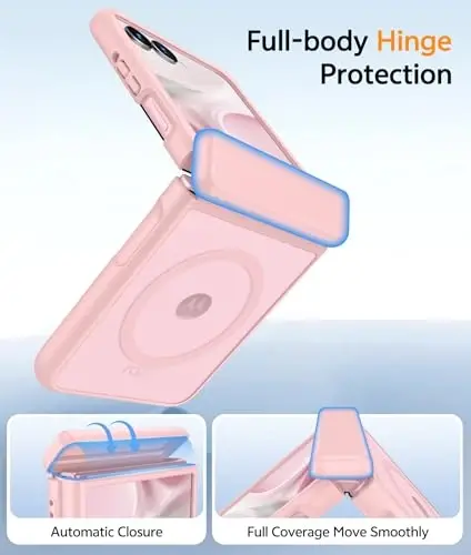 FNTCASE for Motorola Razr 2026 Case: Moto Razr 2025 Case [Hinge Protection] Translucent Matte Cases [Compatible with Magsafe] [Screen Protector] Military Grade Shockproof Protective Phone Cover - FNTCASE (1)