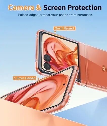 FNTCASE for Motorola Razr 2026/2025/2024 Case: for Moto Razr 2026/2025/2024 Case Clear Military Grade Drop Protection Anti Yellowing Phone Cover - Rugged Shockproof Protective Transparent - 5