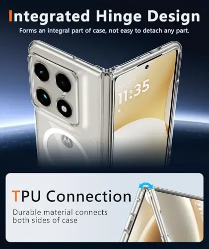 FNTCASE for Motorola Razr Fold Case: Magnetic Clear Cases Compatible with Magsafe Military Grade Drop Anti Yellowing Cell Phone Cover - Shockproof Protection Bumper Transparent Phonecase - FNTCASE (1)