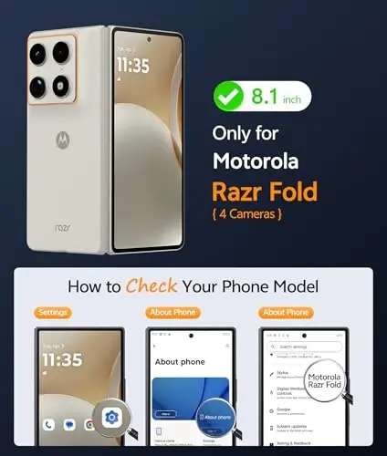 FNTCASE for Motorola Razr Fold Case: Magnetic Clear Cases Compatible with Magsafe Military Grade Drop Anti Yellowing Cell Phone Cover - Shockproof Protection Bumper Transparent Phonecase - 3