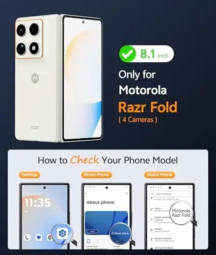 FNTCASE for Motorola Razr Fold Case: Magnetic Clear Cases with Hinge Protection Military Grade Drop Protective Anti Yellowing Cell Phone Cover - Shockproof Bumper Transparent Phonecase - 2
