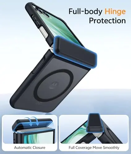FNTCASE for Motorola Razr Ultra 2026 Case: Moto Razr Ultra 2025 Case [Hinge Protection] Translucent Matte Cases [Compatible with Magsafe] [Screen Protector] Military Grade Shockproof Protective Cover - FNTCASE (1)