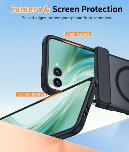 FNTCASE for Motorola Razr Ultra 2026 Case: Moto Razr Ultra 2025 Case [Hinge Protection] Translucent Matte Cases [Compatible with Magsafe] [Screen Protector] Military Grade Shockproof Protective Cover - 6