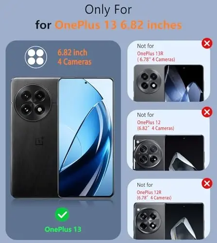 FNTCASE for OnePlus 13 Case: Shockproof Protective for One Plus 13 Case TPU Lightweight Duty Rugged Cell Phone Cover with Non Slip Textured Back | Military Grade Drop Protection Bumper Tough (Black) - 2