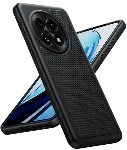 FNTCASE for OnePlus 13 Case: Shockproof Protective for One Plus 13 Case TPU Lightweight Duty Rugged Cell Phone Cover with Non Slip Textured Back | Military Grade Drop Protection Bumper Tough (Black) - 1
