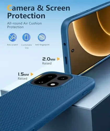 FNTCASE for OnePlus 15 Case: TPU Shockproof Drop Protective for One Plus 15 Case with Screen Protector Lightweight Heavy Duty Military Grade Rugged Cell Phone Cover with Non Slip Textured Back (Blue) - 5