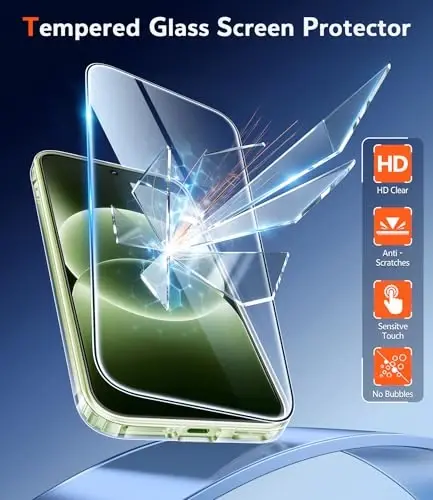 FNTCASE for Oneplus 15R Case Clear: One Plus 15R Phone Cases with Screen Protector Slim Anti Yellowing Military Grade Drop Protection Rugged Shockproof Protective Transparent Cell Cover (Clear) - 4