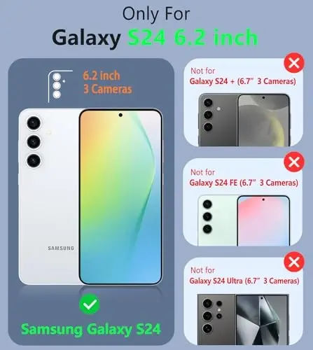 FNTCASE for Samsung Galaxy S24 Case: Dual Layer Heavy Duty Cell Phone Protective Cover Shockproof Rugged with Non-Slip Textured - Military Drop Protection Bumper Tough - 2024, 6.2inch Pink - FNTCASE (1)