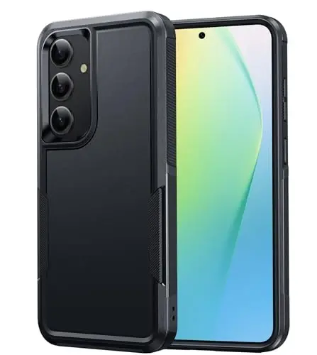 FNTCASE for Samsung Galaxy S24 Case：Dual Layer Shockproof Protective Cell Phone Cover | Military Grade Drop Proof Protection | Hybrid Matte Textured Rugged Hard Cases - 2024, 6.2inch - 1