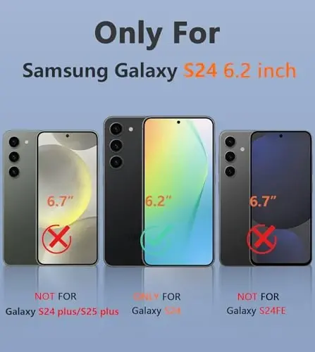 FNTCASE for Samsung Galaxy S24 Case：Dual Layer Shockproof Protective Cell Phone Cover | Military Grade Drop Proof Protection | Hybrid Matte Textured Rugged Hard Cases - 2024, 6.2inch - 2