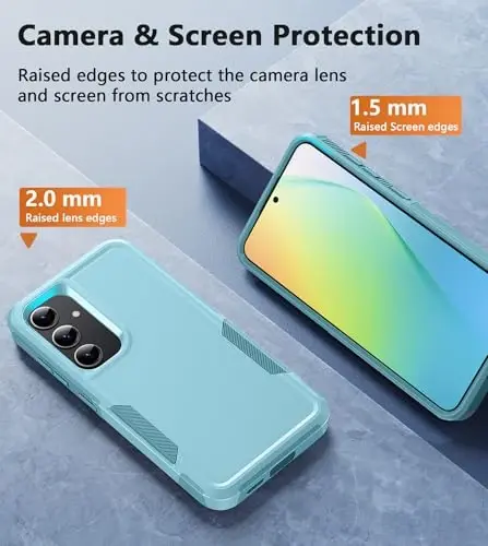 FNTCASE for Samsung Galaxy S24 Case：Dual Layer Shockproof Protective Cell Phone Cover | Military Grade Drop Proof Protection | Hybrid Matte Textured Rugged Hard Cases - 2024, 6.2inch - 5