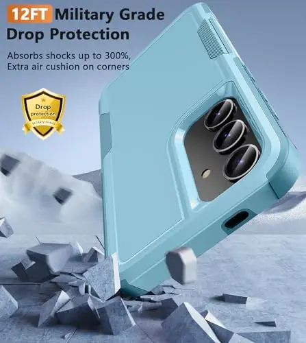 FNTCASE for Samsung Galaxy S24 Case：Dual Layer Shockproof Protective Cell Phone Cover | Military Grade Drop Proof Protection | Hybrid Matte Textured Rugged Hard Cases - 2024, 6.2inch - 4