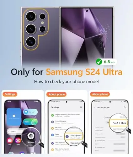 FNTCASE for Samsung Galaxy S24 Ultra Case: [Fit for Magsafe] [Full Camera Protection] Translucent Matte Cases with [Screen Protector] Military Grade Shockproof Protective Phone Cover - FNTCASE (1)