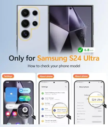 FNTCASE for Samsung Galaxy S24 Ultra Case: [Fit for Magsafe] [Full Camera Protection] Translucent Matte Cases with [Screen Protector] Military Grade Shockproof Protective Phone Cover - FNTCASE (1)