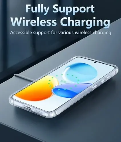 FNTCASE for Samsung Galaxy S25-Plus Case: Military Grade Drop Protection Anti Yellowing Cell Phone Cover - Rugged Shockproof Protective Bumper Transparent Cases(Clear) - 5