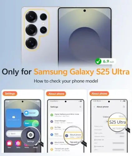 FNTCASE for Samsung Galaxy S25 Ultra Case: [Fit for Magsafe] Anti Yellowing Transparent Clear with [Screen Protector] Military Grade Shockproof Protective Phone Cover - 2