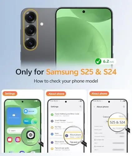 FNTCASE for Samsung Galaxy S25/S24 Case: Galaxy S24/S25 Phone Case [Fit with Magsafe] Translucent Matte Case [Screen Protector] Military Grade Shockproof Protective Phone Cover-Green - 2