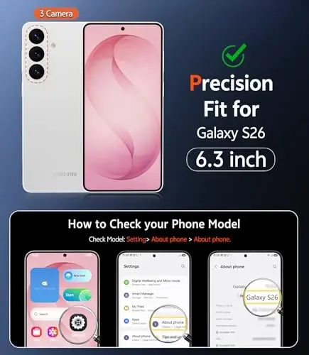 FNTCASE for Samsung Galaxy S26 Case: Magnetic Matte Phone Cases with Screen Protector Drop Proof Compatible with Magsafe Slim Rugged Shockproof Protective Translucent Cell Cover (C-Frosted Pink) - 2