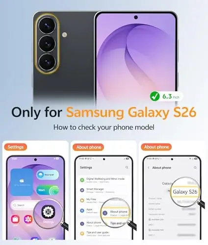 FNTCASE for Samsung Galaxy S26 Case: [Fit for Magsafe] [Full Camera Protection & Screen Protector] Translucent Matte Military Grade - Shockproof Protective Phone Cover for Samsung S 26 - Deep Purple - FNTCASE (1)