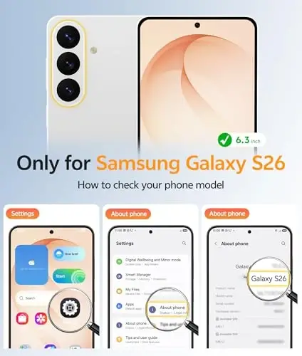 FNTCASE for Samsung Galaxy S26 Case: [Fit for Magsafe] [Full Camera Protection & Screen Protector] Translucent Matte Military Grade - Shockproof Protective Phone Cover for Samsung S 26 - Desert Gold - FNTCASE (1)