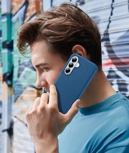 FNTCASE for Samsung Galaxy S26 Phone Case: Dual Layer Non Slip Protective | With Screen Protector, Shockproof Drop Protection, Matte Textured Protective Cell Phone Cover, for Daily Use, Blue 