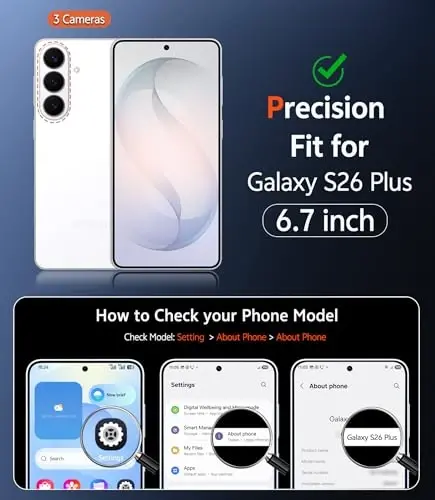 FNTCASE for Samsung Galaxy S26-Plus Case: Clear Magnetic Phone Cases with Screen Protector Compatible with Magsafe Slim Anti Yellowing Shockproof Protective Transparent Cover (Clear Magnetic) - 2