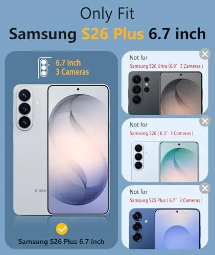 FNTCASE for Samsung Galaxy S26 Plus Case: [Compatible with Magsafe] [Magnetic Phone Cover with Screen Protector] Military Grade Drop Protection Anti-Slip Dual Layer Shockproof (Magnetic) - FNTCASE (1)