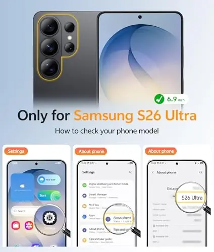 FNTCASE for Samsung Galaxy S26-Ultra Case: [Fit for Magsafe] [Full Camera Protection] Translucent Matte Cases with [Screen Protector] Military Grade Shockproof Protective Phone Cover - Blue - FNTCASE (1)