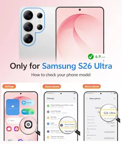 FNTCASE for Samsung Galaxy S26-Ultra Case: [Fit for Magsafe] [Full Camera Protection] Translucent Matte Cases with [Screen Protector] Military Grade Shockproof Protective Phone Cover - Light Pink - FNTCASE (1)