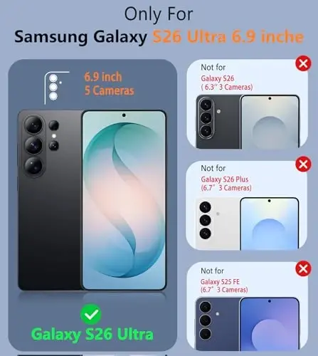 FNTCASE for Samsung Galaxy S26 Ultra Case: Military Grade Drop Protection, 14ft Drop Tested, Screen Protector Included, Anti-Slip Anti-Fingerprint TPU Shockproof Phone Case Cover (Mint Green) - 2