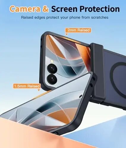 FNTCASE for Samsung-Galaxy Z Flip 8 Matte Case with Hinge Protection | Compatible with Magsafe, Screen Protector, Military Grade Drop Shockproof Protective, Magnetic Translucent Phone Case - 5