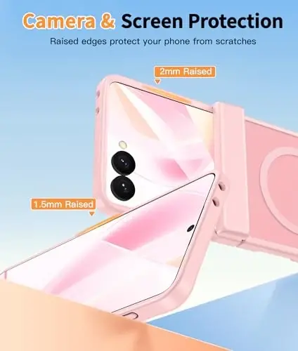 FNTCASE for Samsung-Galaxy Z Flip 8 Matte Case with Hinge Protection | Compatible with Magsafe, Screen Protector, Military Grade Drop Shockproof Protective, Magnetic Translucent Phone Case - 5