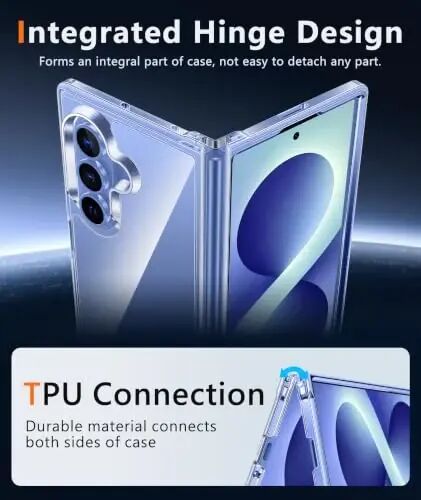 FNTCASE for Samsung Galaxy Z-Fold-7 Case: Harbiy darajadagi tushishdan himoya qilish, sariqlikka qarshi uyali telefon qopqog'i - Mustahkam zarbaga chidamli himoya bumper shaffof telefon g'ilofi - 3