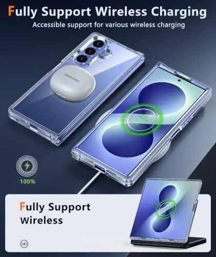 FNTCASE for Samsung Galaxy Z-Fold-7 Case: Harbiy darajadagi tushishdan himoya qilish, sariqlikka qarshi uyali telefon qopqog'i - Mustahkam zarbaga chidamli himoya bumper shaffof telefon g'ilofi - 4